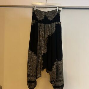 Chic Black and tan drop crotch Women's Joggers